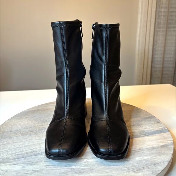 Sam Edelman Wells Ankle Booties Women's Black Leather Block Heel US Size 6 M - Picture 5 of 13
